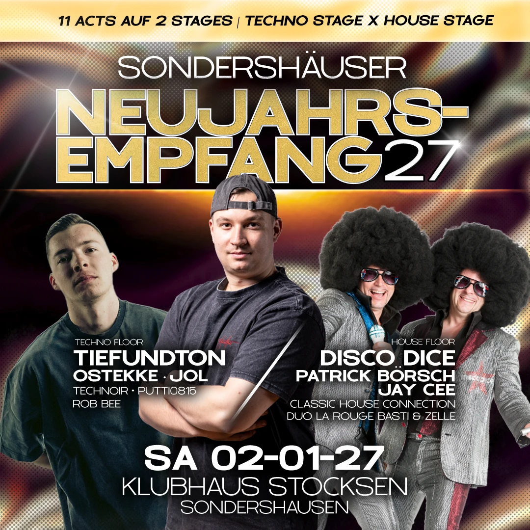 Sondershäuser Neujahrsempfang 2027 inkl. 360° Boiler Room Stage