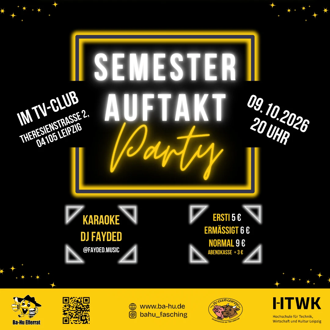 Semesterauftaktparty HTWK Leipzig vom Ba-Hu Elferrat e.V.