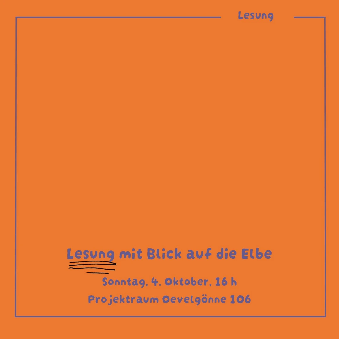 Lesung mit Blick auf die Elbe Oevelgönne 106