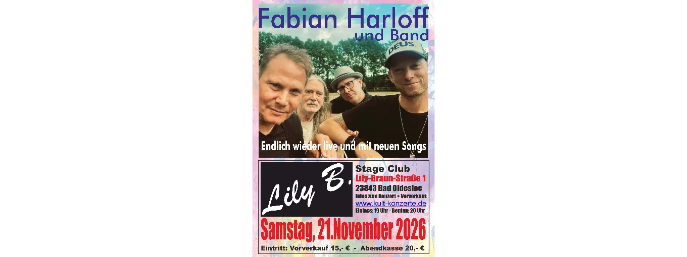 Fabian Harloff und Band Live on Stage