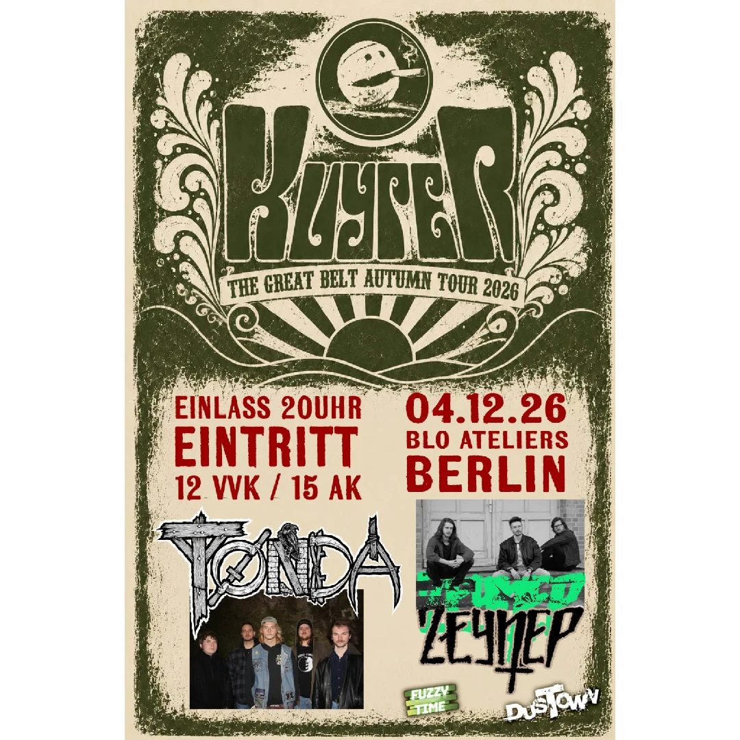KUYPER + TØNDA + ZEYNEP Stoner/Psychedelic/Heavy Rock
