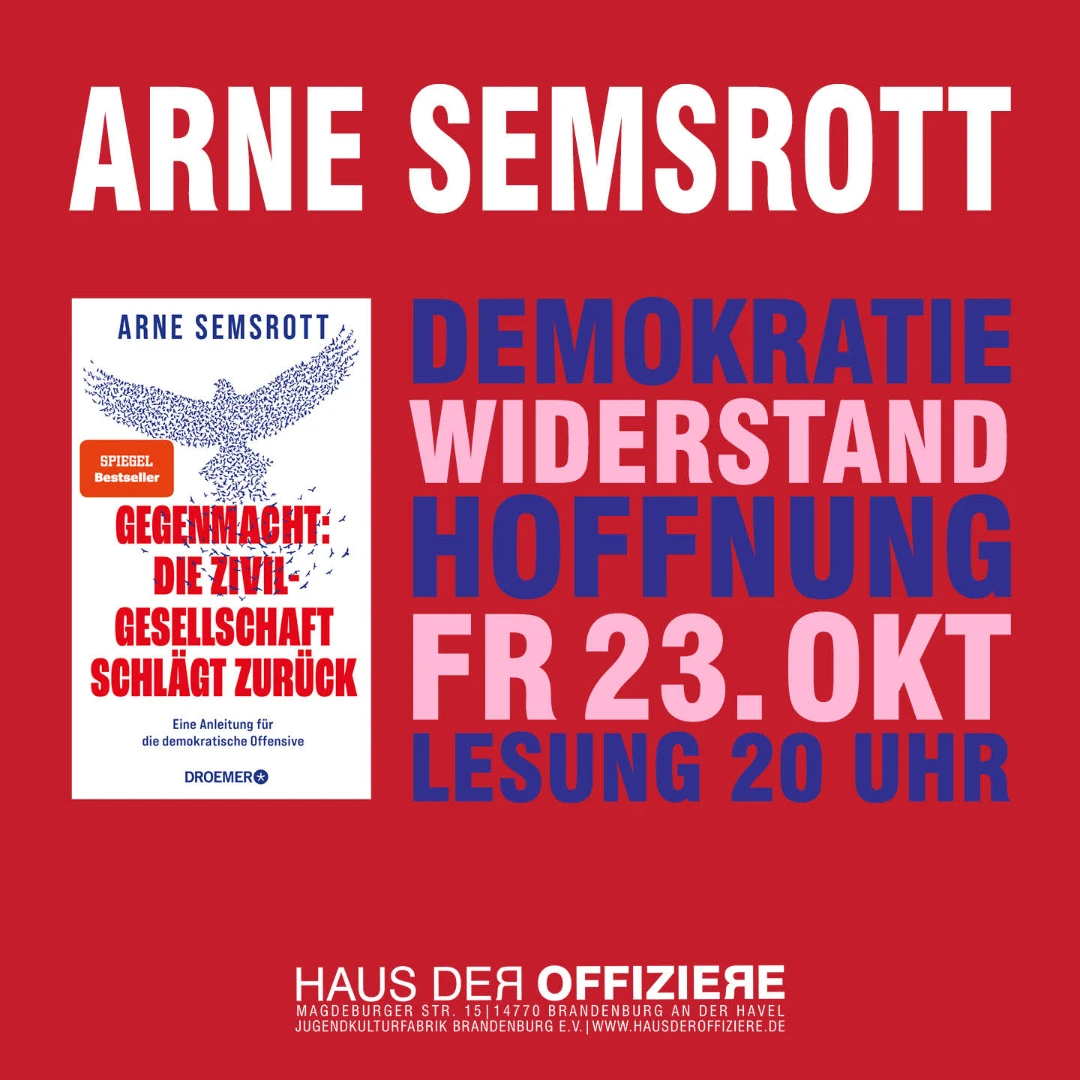 ARNE SEMSROTT:GEGENMACHT LESUNG