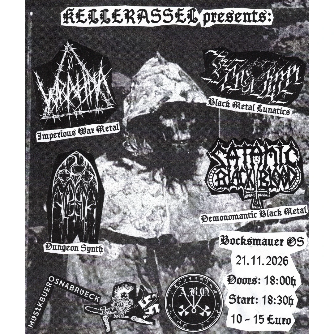 Kellerassel presents: Wrahha, Satanic Black Blood, Maurda, Alpdruck