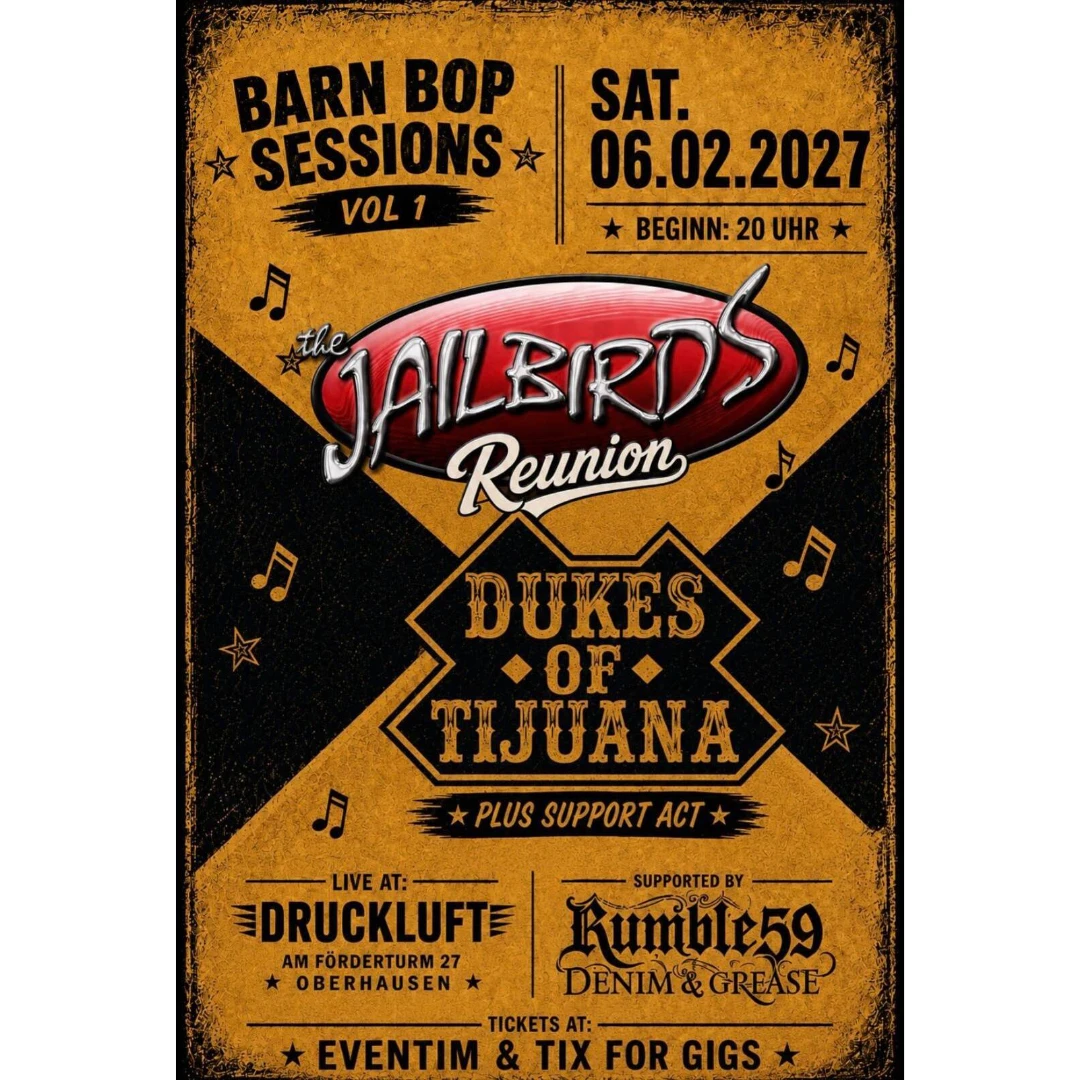 Barn Bop Sessions Vol. I The Jailbirds, Dukes of Tijuana plus Support Act