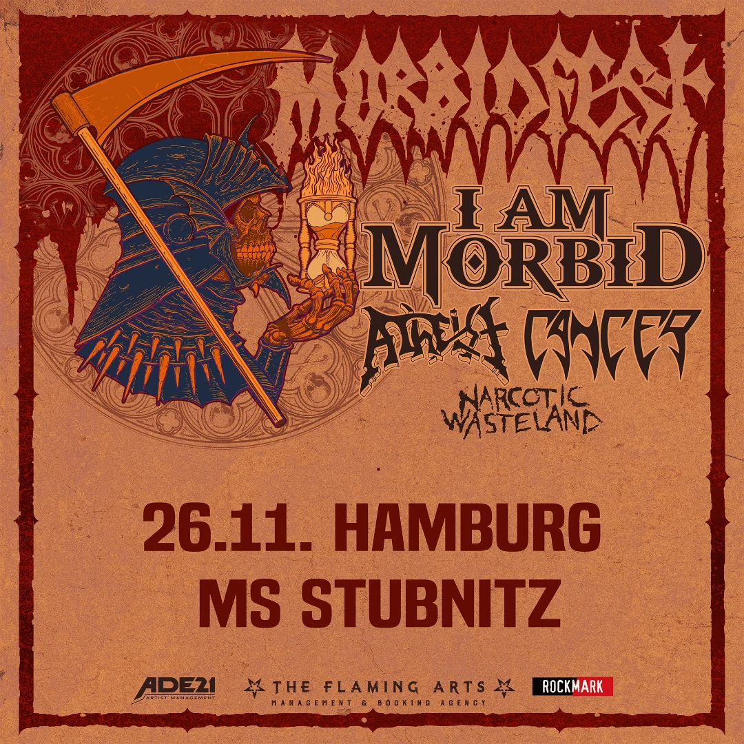 Morbidfest I AM MORBID (us) - ATHEIST (us) - CANCER (uk) - NARCOTIC WASTELAND (us)