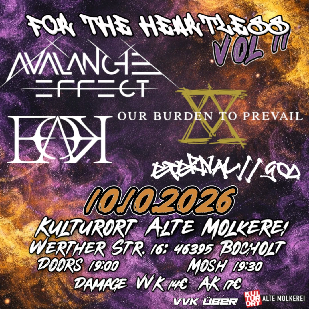 For the Heartless Vol. 11 Metalcore-Abend